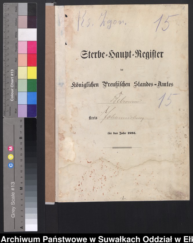 Obraz 4 z jednostki "Sterbe-Haupt-Register des Königlichen Preussischen Standes-Amtes Belzonzen Kreis Johannisburg"