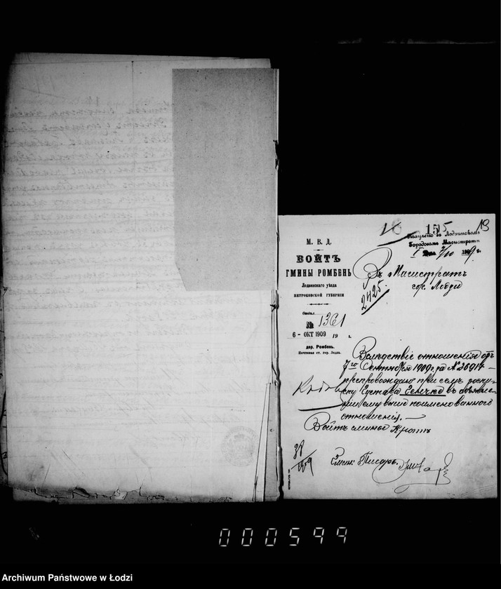 Obraz 19 z jednostki "Ob otkrytji novych ulic po zemljam prisoedinennym k gorodu Lodzi"