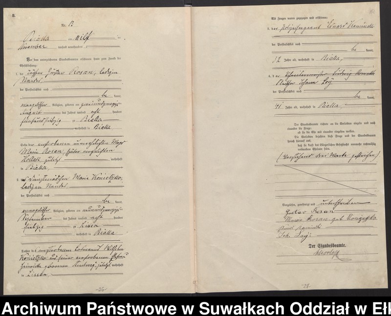 image.from.unit.number "Heiraths-Haupt-Register des Königlichen Preussischen Standes-Amtes Bialla Kreis Johannisburg"