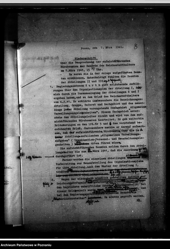 Obraz 12 z jednostki "Besprechungen mit den aufsichtsführenden Bürobeamten"