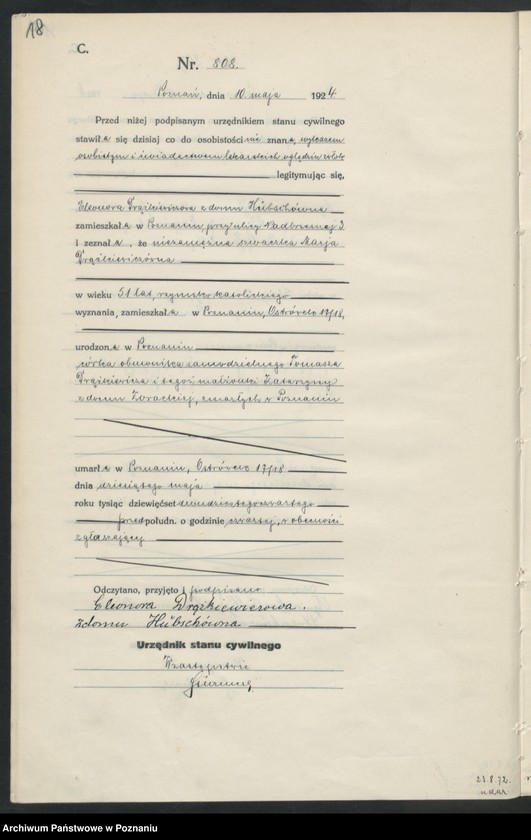 image.from.unit.number "Księga miejscowa zgonów tom II [Rejestr główny zgonów]"