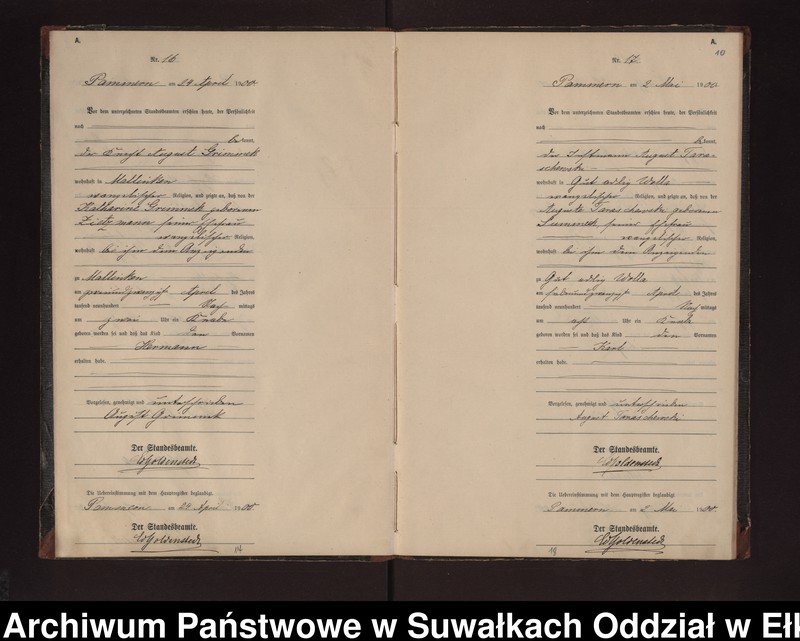 image.from.unit.number "Geburts-Neben-Register des Preussischen Standes-Amtes Neuhoff Kreis Loetzen"