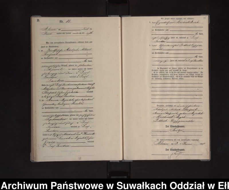 image.from.unit.number "Heiraths-Neben-Register des Königlichen Preussischen Standes-Amtes Orlen Kreis Loetzen"