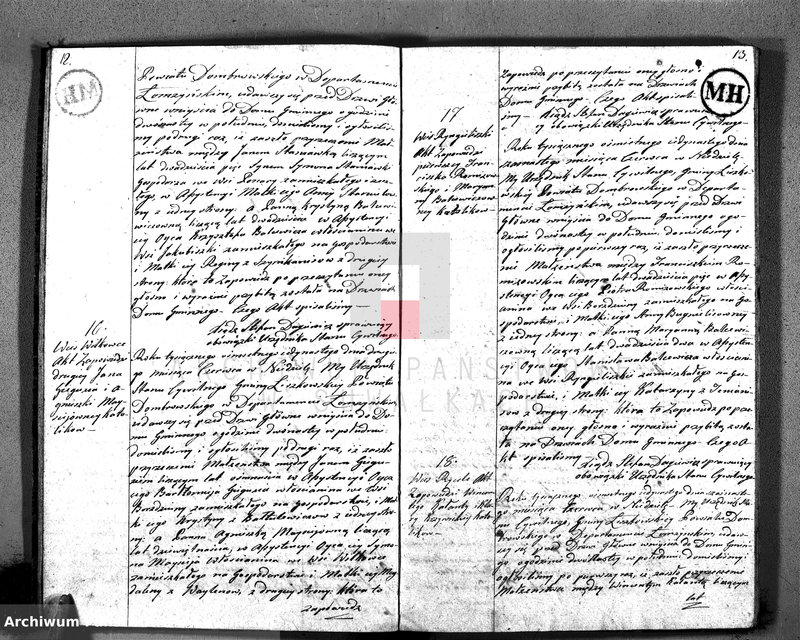 image.from.unit.number "Akta Cywilne Małżeństw w Gminie Liszkowskiey w Powiecie Dombrowskim w Departamencie Łomżyńskim Roku 1811/12 zawartych"