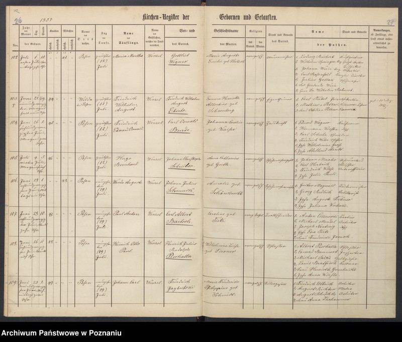 Obraz 17 z jednostki "[Akta urodzeń i chrztów, ślubów, zgonów]"