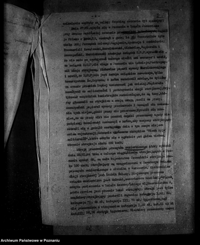 Obraz 6 z jednostki "Meldunek sytuacyjny nr 54 z dnia 1 lipca 1924 r. dotyczące ruchu zawodowego w województwie poznańskim"