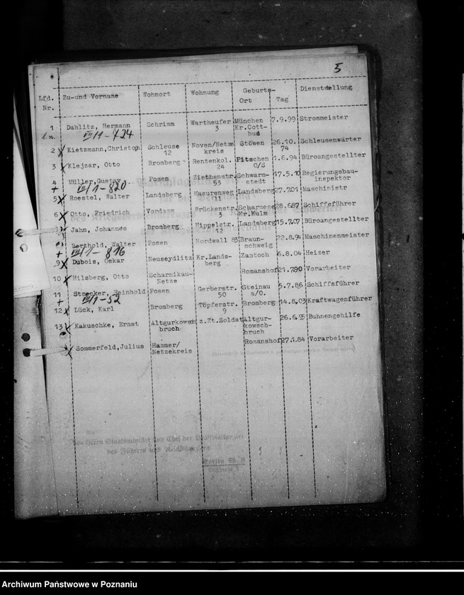 Obraz 9 z jednostki "Kriegsverdienstkreuze und Kriegsverdienstmedaillen- Vorschläge der Wasserstrassenverwaltung"