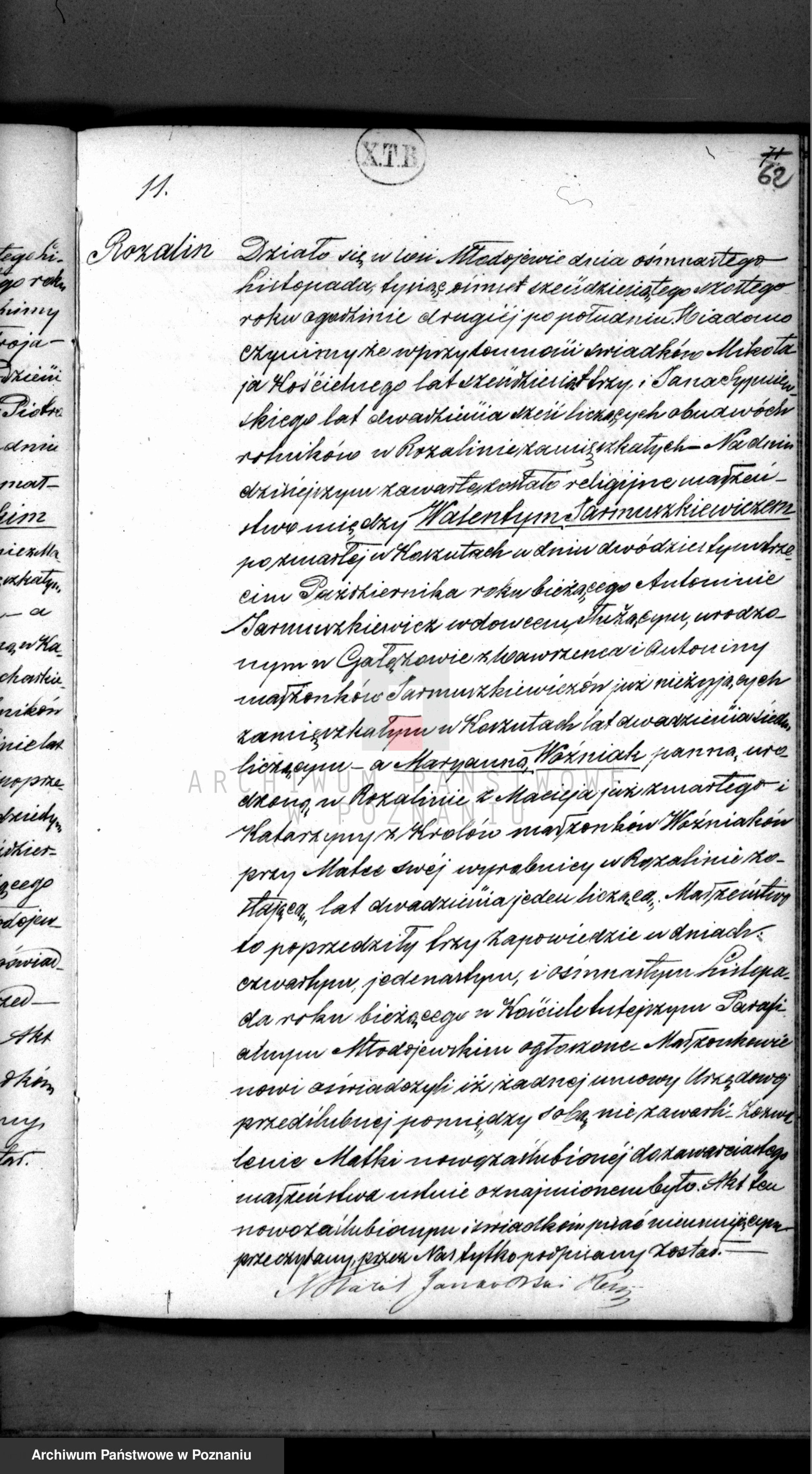 Skan z jednostki: Księga urodzeń, małżeństw i śmierci