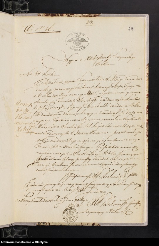 image.from.unit.number "Annexa z Parafij Janowiec w roku 1853"