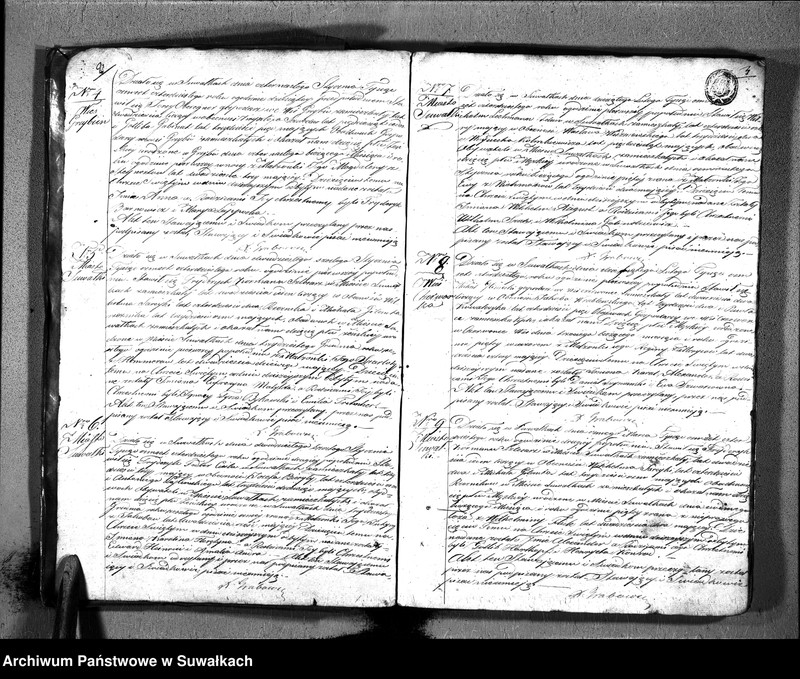 Obraz 4 z jednostki "Duplikat Aktów Urodzonych, Zaślubionych, Zeszłych Urzędnika Stanu Cywilnego Wyznania Ewangelickiego Okręgu Suwałki w Obwodzie i Gubernii Augustowskiey przez 1840 rok."