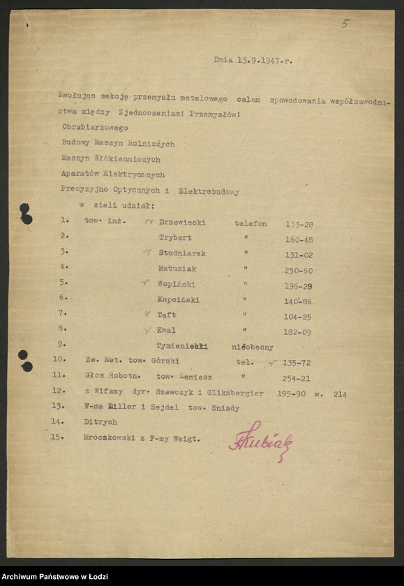 Obraz 6 z jednostki "Sekcja Metalowa; protokoły"