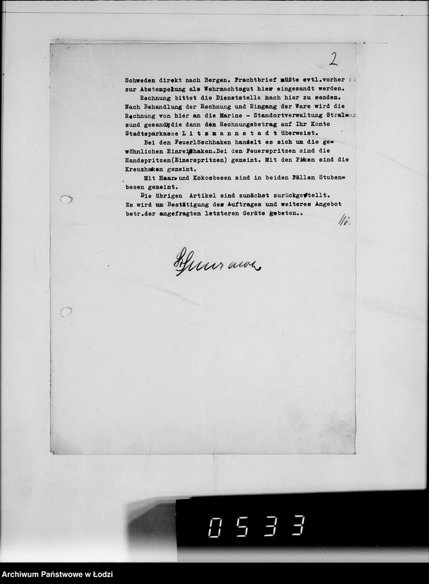 Obraz 6 z jednostki "Kriegsauftrag B N 239/11 Geräte u.Verbrauchsmitteln"