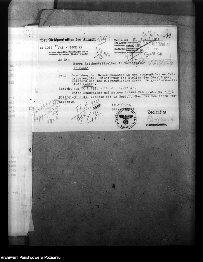 Obraz 15 z jednostki "Besoldung der Gemeindebeamten in den eingegliederten Ostgebieten"