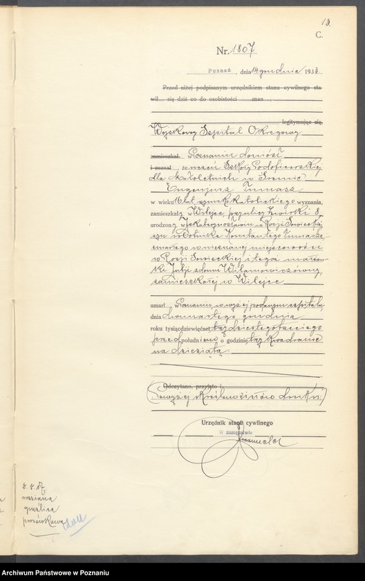 Obraz 15 z jednostki "Księga miejscowa zgonów tom IV [Rejestr główny zgonów]"