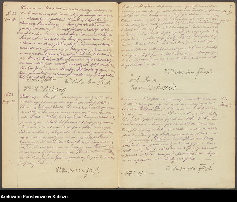 Obraz 9 z jednostki "Duplikat aktów stanu cywilnego urodzeń, zejść i ślubów. Akta zbiorowe małżeństw"