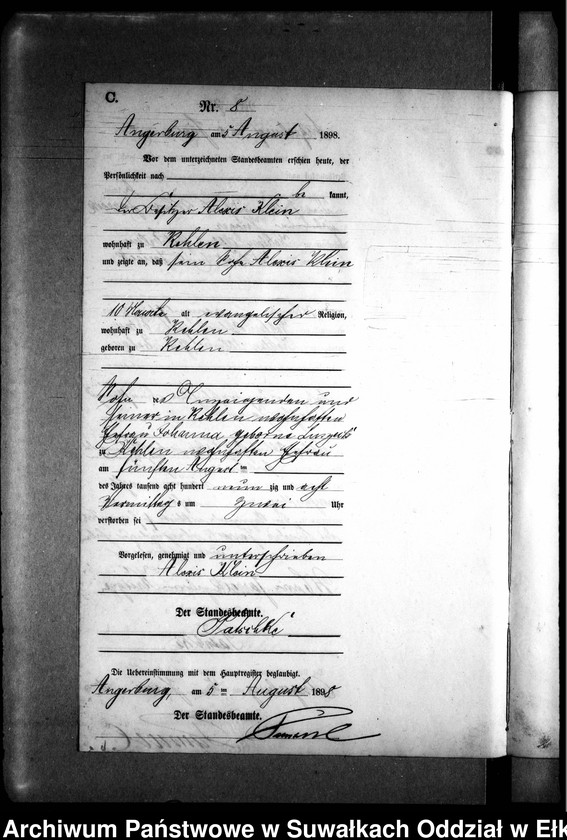 image.from.unit.number "Sterbe-Neben-Register des Preussischen Standes-Amtes Kehlen Kreis Angerburg"