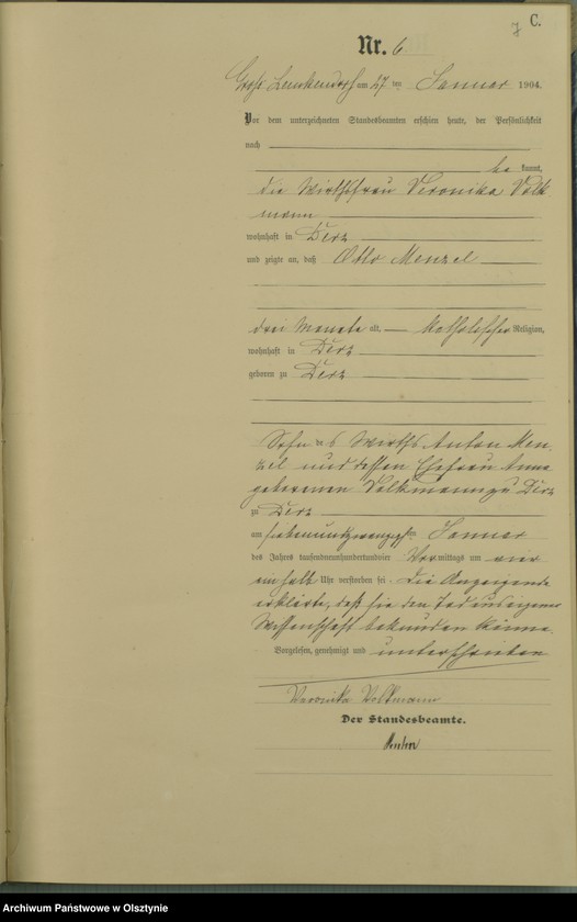 image.from.unit.number "Sterbe-Haupt-Register Nr 1 - 64"