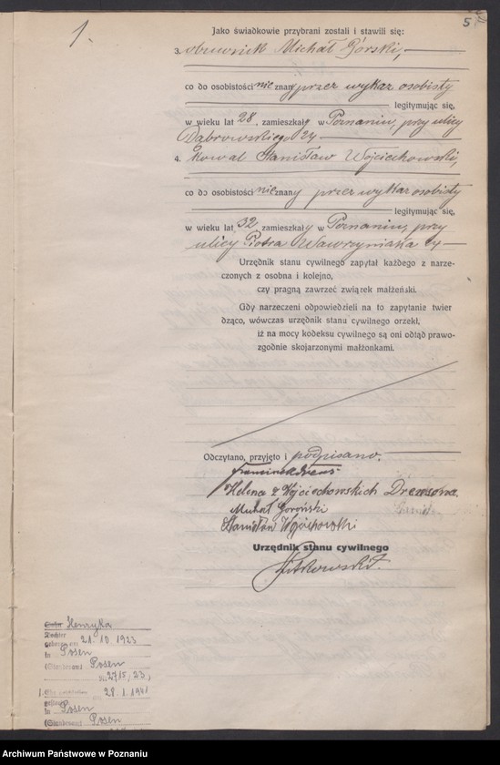 Obraz 7 z jednostki "Księga miejscowa małżeństw tom I [Rejestr główny małżeństw]"
