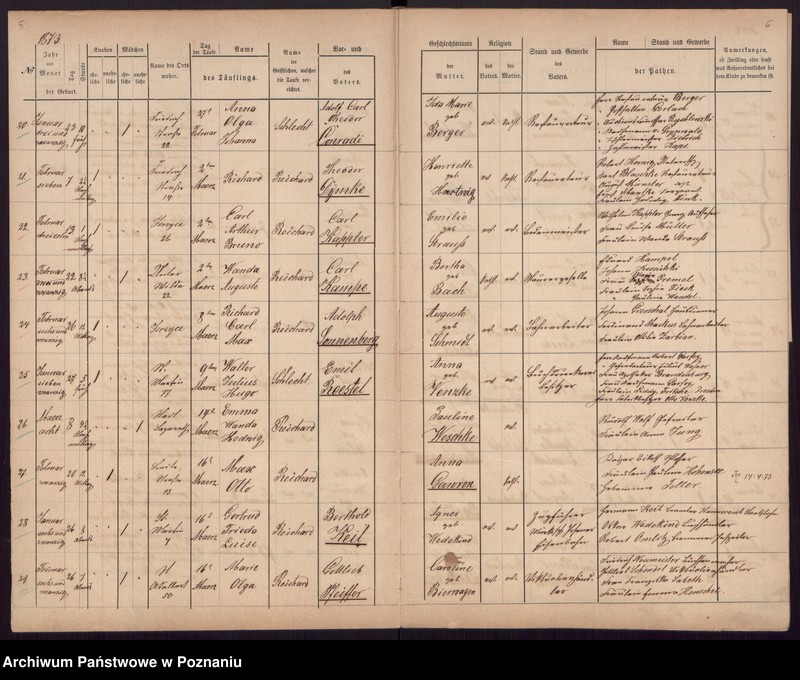 Obraz 5 z jednostki "[Akta urodzeń i chrztów, zgonów, ślubów]"