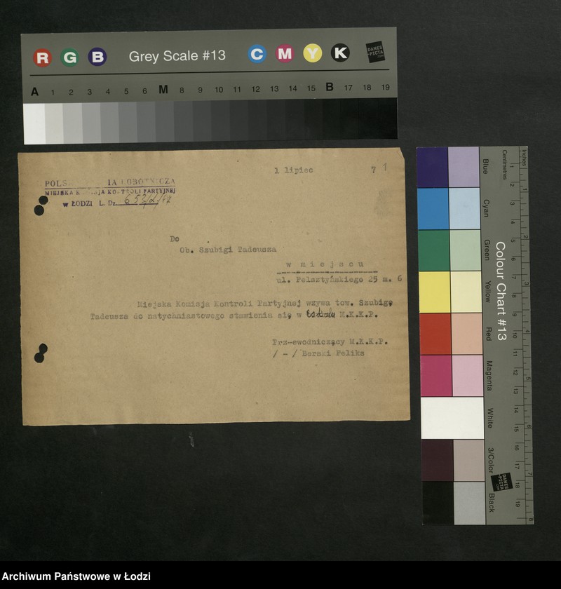 Obraz 2 z jednostki "Korespondencja Miejskiej Komisji Kontroli Partyjnej t. II"