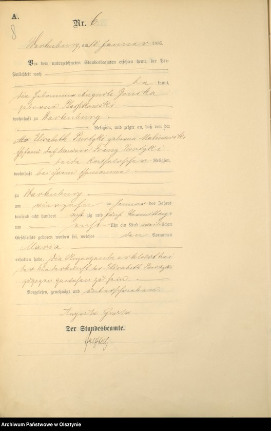 image.from.unit.number "Geburts-Haupt-Register Nr 1 - 205"