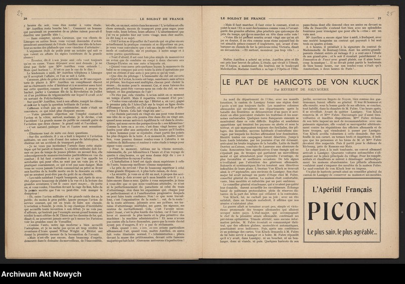 image.from.unit.number ""Le Soldat de France" - redakcja. Artykuł W. Sikorskiego na temat polsko-francuskiego braterstwa broni przeciw zagrożeniu hitlerowskiemu."
