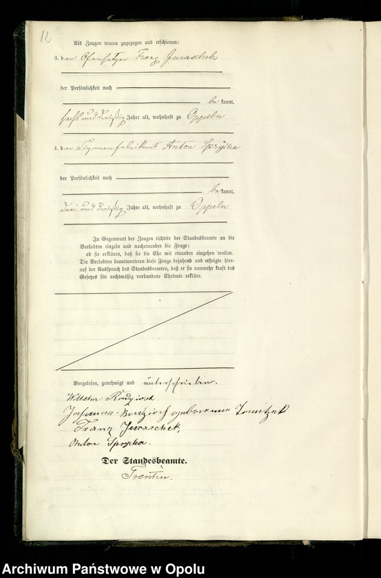 Obraz 15 z jednostki "Rejestr Małżeństw pierwopis 1891 [Opole] 1-142"