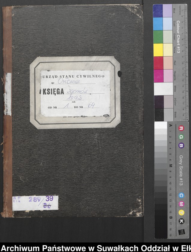 image.from.unit.number "Sterbe-Neben-Register des Preussischen Standes-Amtes Orlowen Kreis Loetzen für das Jahr 1892"