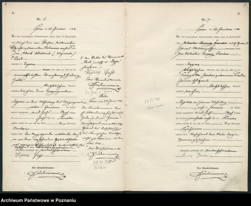 Obraz 6 z jednostki "Księga miejscowa urodzeń"