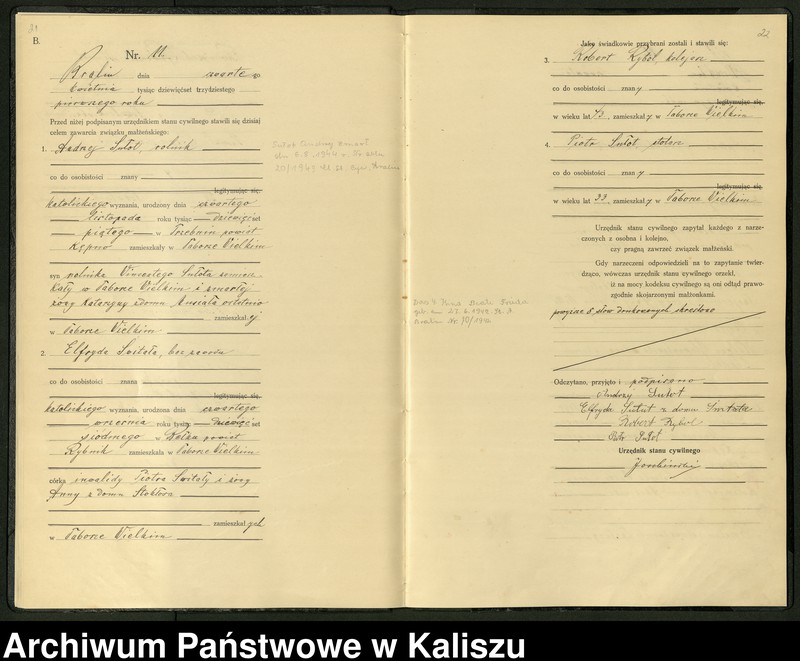 Obraz 14 z jednostki "[Księga małżeństw]"