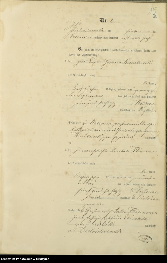 image.from.unit.number "Heiraths-Haupt-Register Nr 1 - 16"