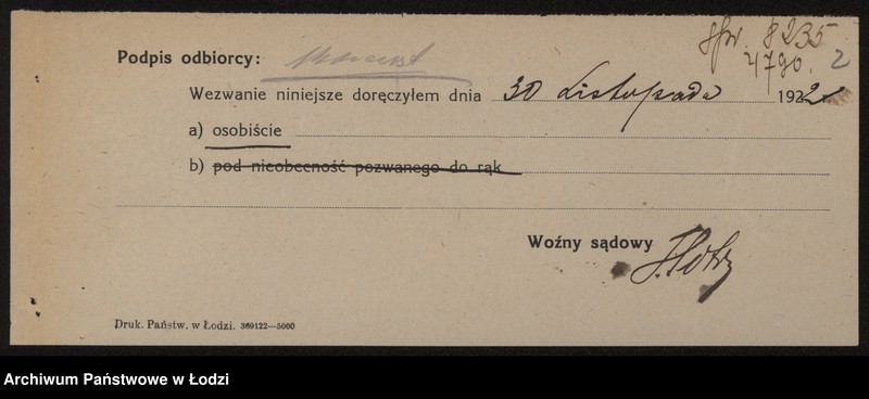 Obraz 4 z jednostki "Uszer Borenstein- wyrób i sprzedaż przędzy wigoniowej"