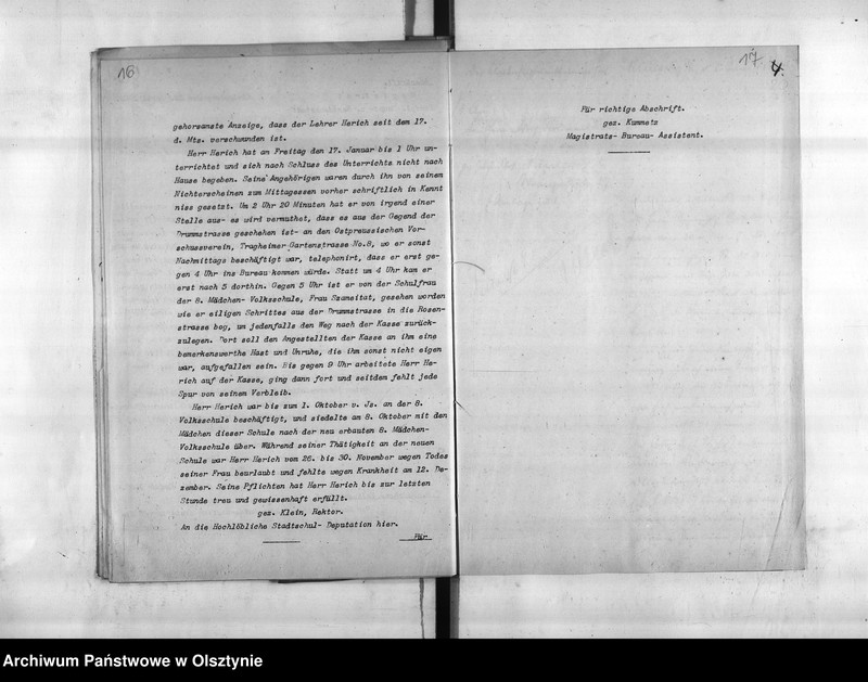 image.from.unit.number "Disciplinarverfahren wieder den Lehrer Herich [Adolf Ferdinand]"