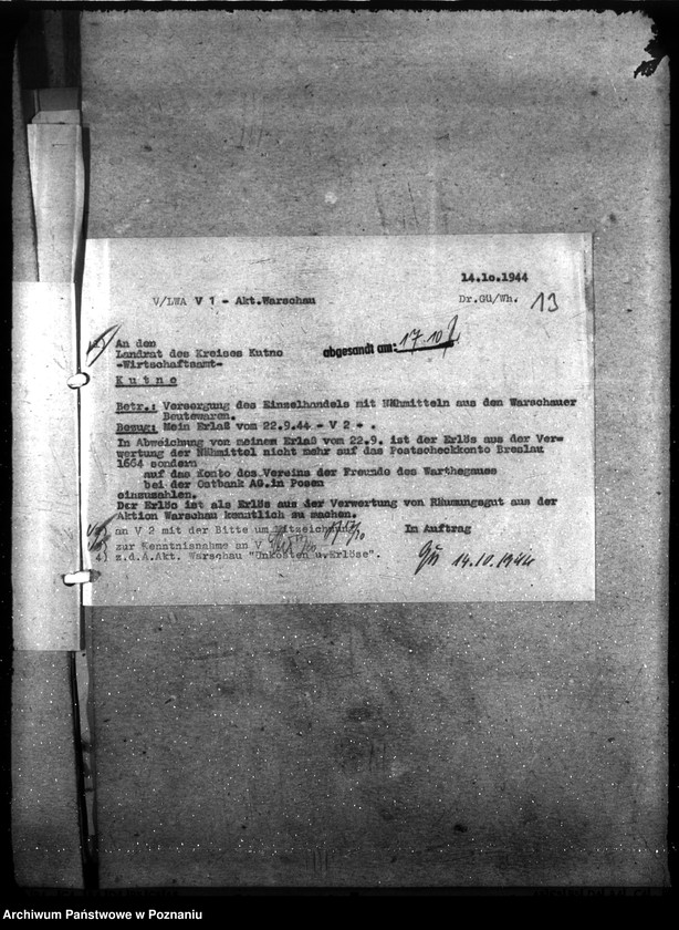 Obraz 17 z jednostki "Aktion Warschau. Unkosten und Erlös"