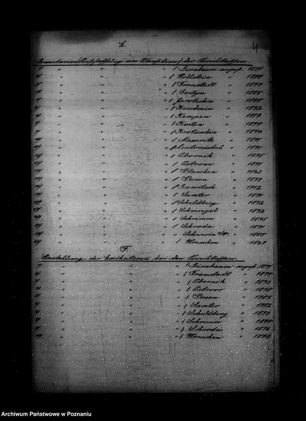 Obraz 8 z jednostki "/spisy akt przejętych przez Wydział Kasowy/"