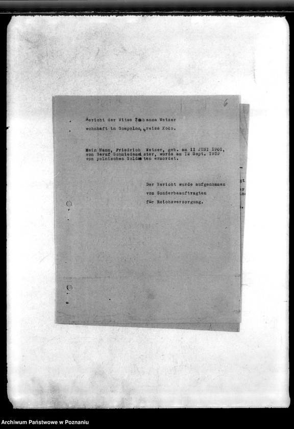 Obraz 9 z jednostki "Akten betr. Fätigkeits- und Fahrt berichte der Zweigrtelle Londreh (Łódź)"