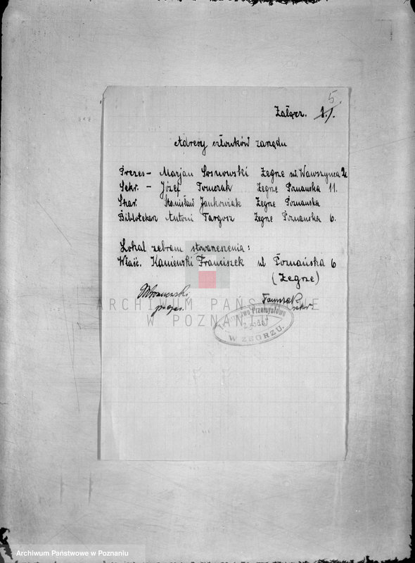 Obraz 9 z jednostki "/Towarzystwo Rękodzielników,,Zgoda" w Żegrzu/"