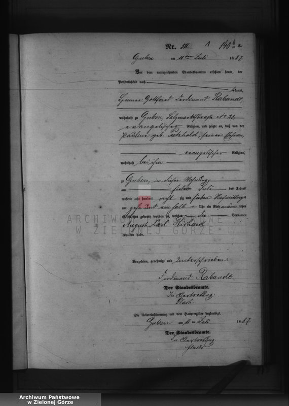 Obraz z jednostki "Geburts-Neben-Register, Band II von No 511 bis No 975"