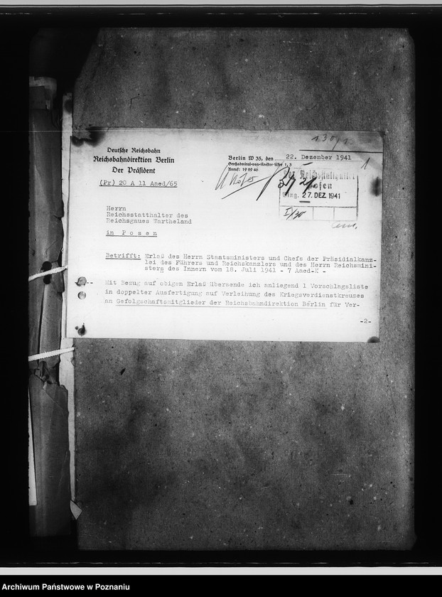 Obraz 5 z jednostki "Kriegsverdienstkreuze- Reichsbahn"