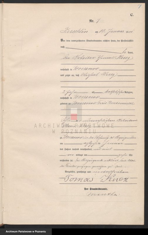 Obraz 10 z jednostki "Sterbe-Haupt-Register"