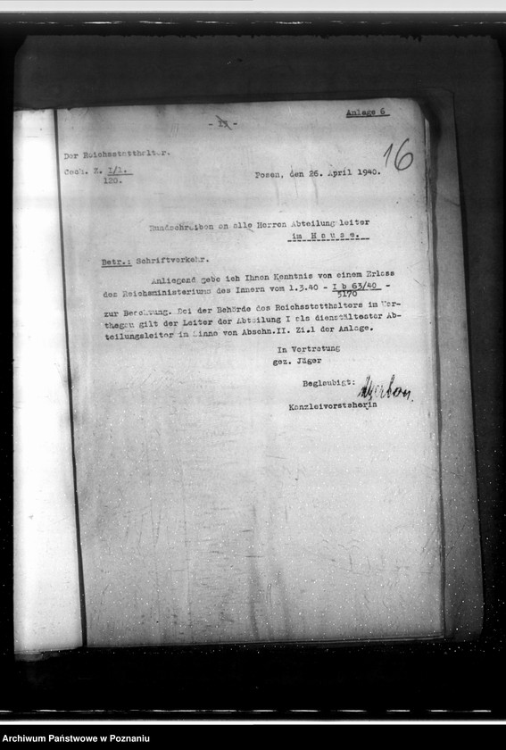 Obraz 20 z jednostki "Behördlicher Schriftverkehr (przepisy)"