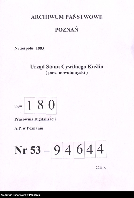 Obraz 1 z jednostki "Sterbe-Haupt-Register"