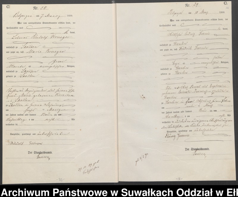 image.from.unit.number "Sterbe-Haupt-Register des Königlichen Preussischen Standes-Amtes Belzonzen Kreis Johannisburg"