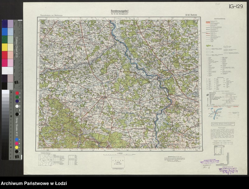 Obraz 1 z jednostki "Übersichtskarte von Mitteleuropa R 52 Radom"
