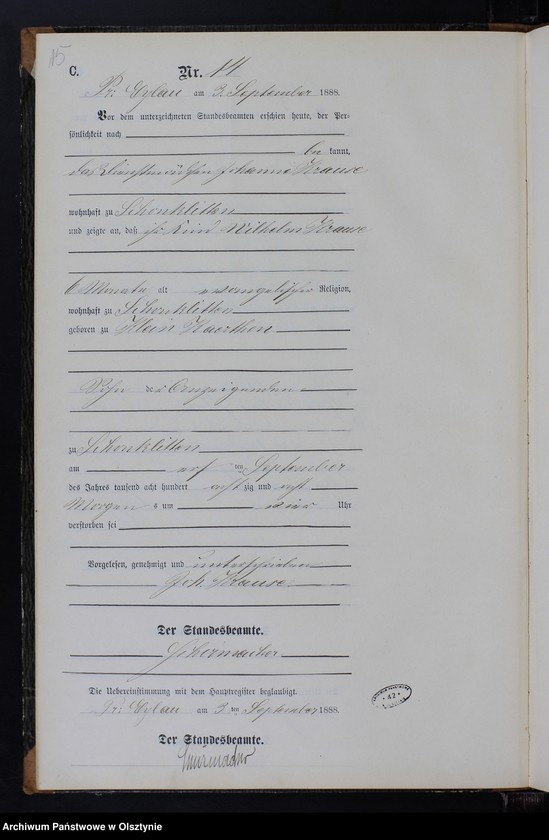 image.from.unit.number "Sterbe-Neben-Register Nr 1 - 22"