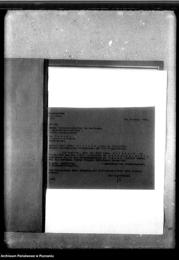 Obraz 5 z jednostki "[Akta personalne wychowanki Lydii Mattich, ur. 12 VIII 1838]."