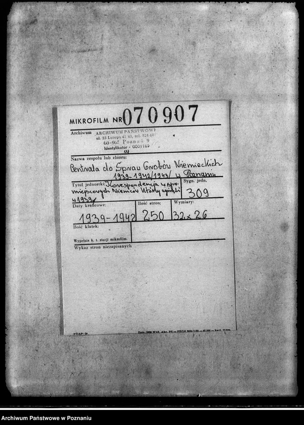 Obraz 2 z jednostki "Korespondencja w sprawie miejscowych Niemców, którzy zginęli w 1939 roku"