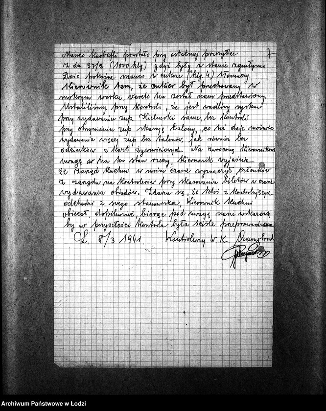 Obraz 10 z jednostki "[Kuchnia nr 370, ul. Lutomierska 2. Działalność kuchni, personel, konsumenci, kontrole]"