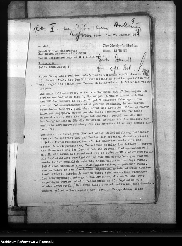 Obraz 13 z jednostki "Unterbringung der Anstalt für Lebensmitteluntersuchung"