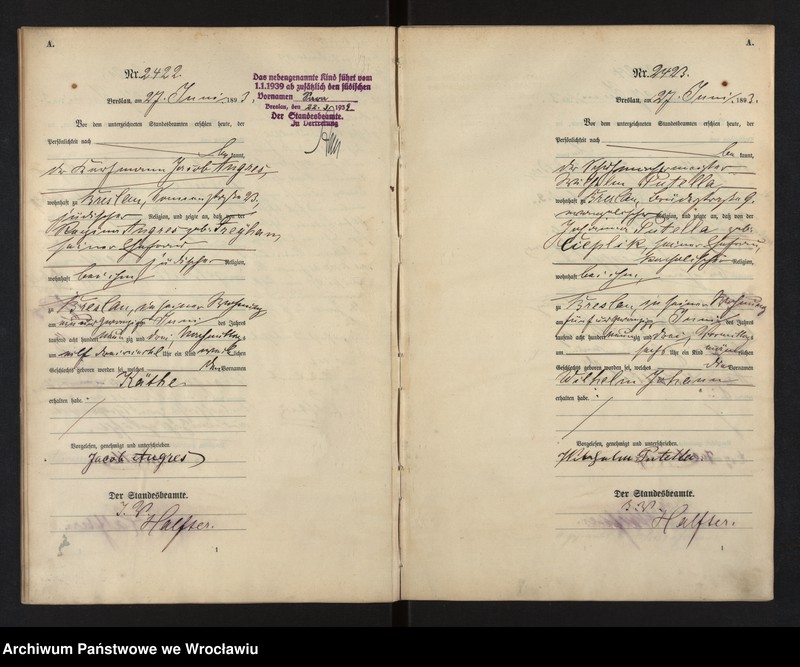 image.from.unit.number "Geburts-Haupt-Register Breslau II 1893 Band 7"